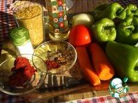 Перец, фаршированный булгуром с овощами ингредиенты