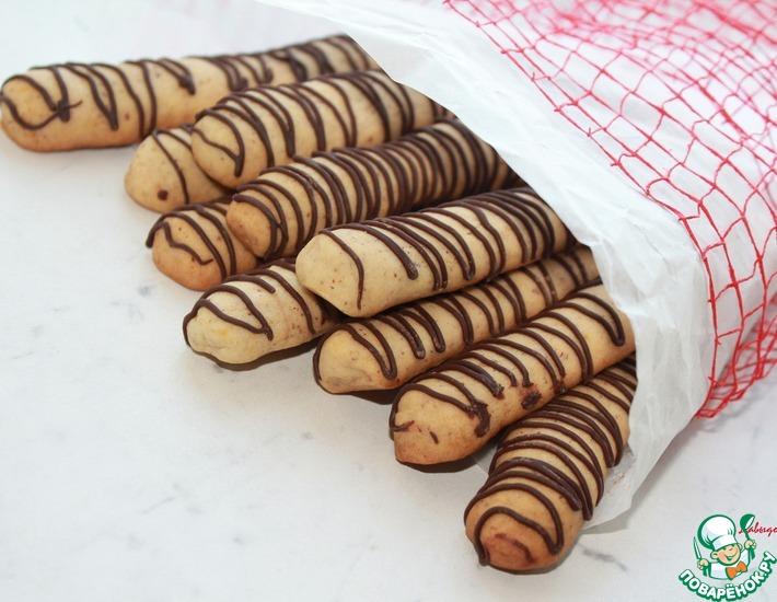 Рецепт: Мандариново-ореховые палочки с шоколадом
