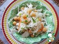 Печеночно-фасолевые оладьи и нутово-капустный салат ингредиенты