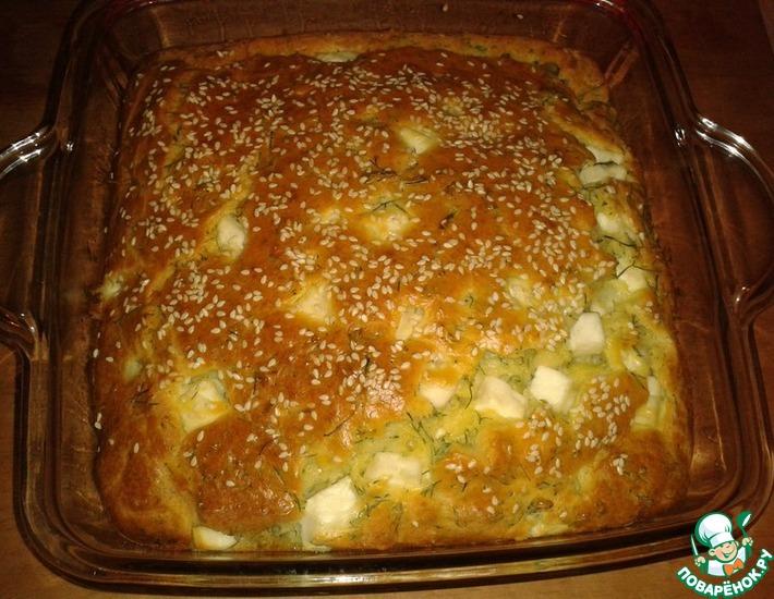 Рецепт: Пирог с сыром и укропом