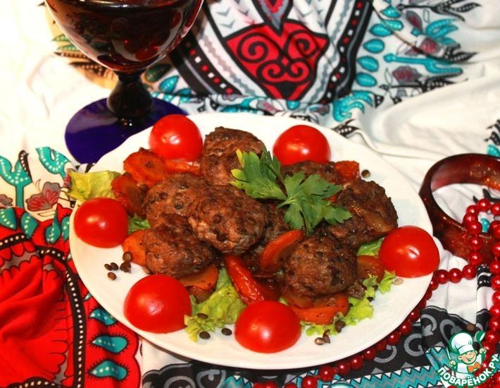 Рецепт: Арабские тефтельки из баранины в винном соусе