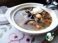 Куриный грибной суп с фасолью и нутом ингредиенты