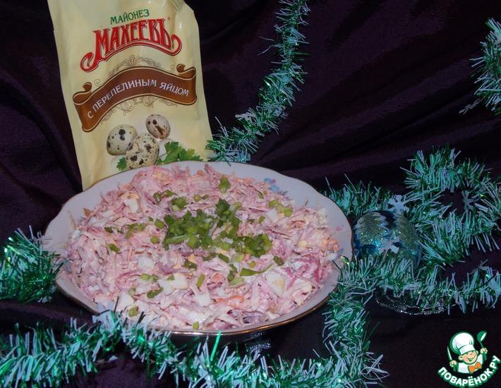 Рецепт: Салат из дайкона и салат с фасолью