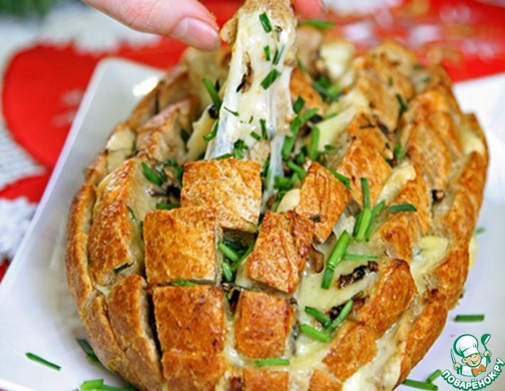 Рецепт: Сырный хлеб с грибами