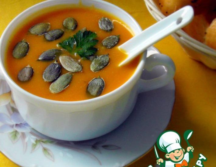 Рецепт: Суп-пюре из запеченной тыквы