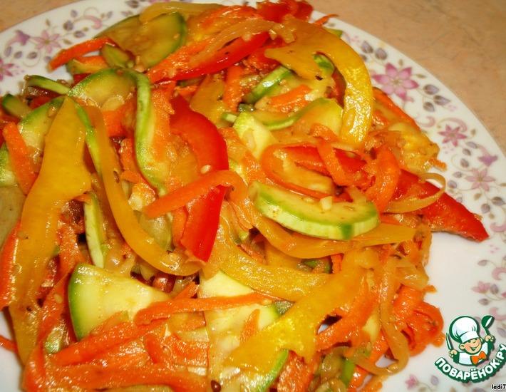 Рецепт: Салат из кабачков по-корейски