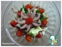 Салат Пикантный с осьминогом и черносливом ингредиенты