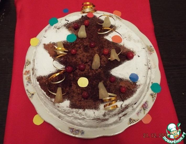 Рецепт: Торт «Ананасы в шоколаде»