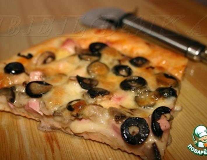 Рецепт: Пицца с вкусными бортиками