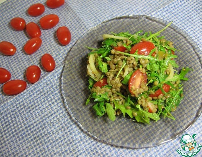 Рецепт: Салат чечевичный с чатни из манго