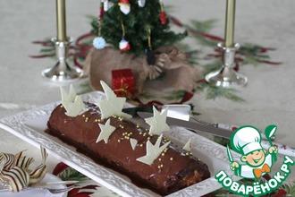 Рецепт: Шоколадно-карамельное рождественское полено