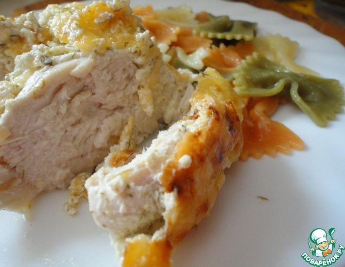 Рецепт: Куриное филе под сметанно-чесночным соусом