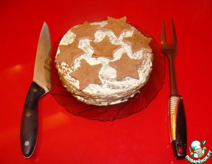 Рецепт: Торт печеночный Армейские звезды