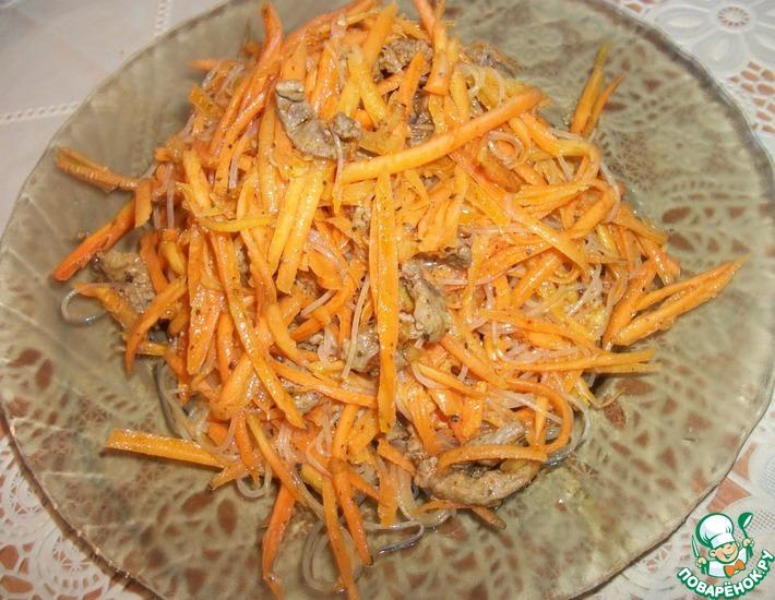 Рецепт: Морковь по-корейски с фунчозой