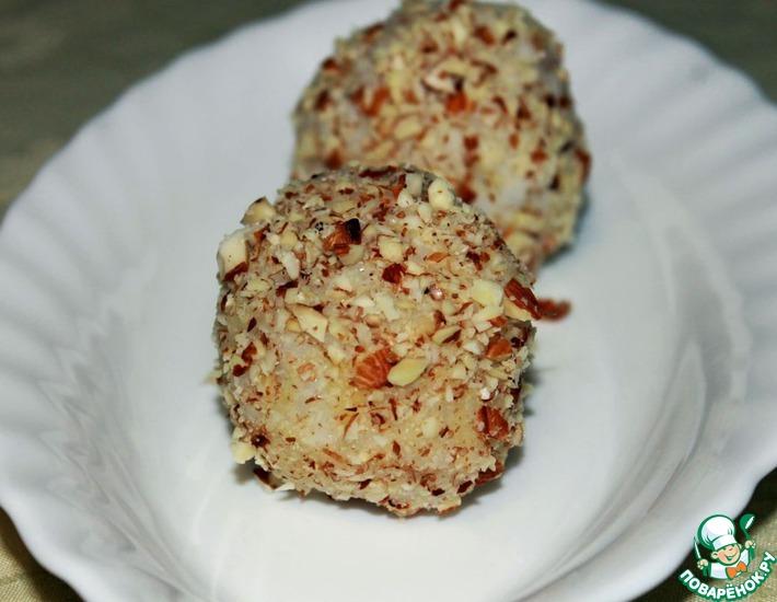 Рецепт: Рисовые шарики с миндалем и черносливом