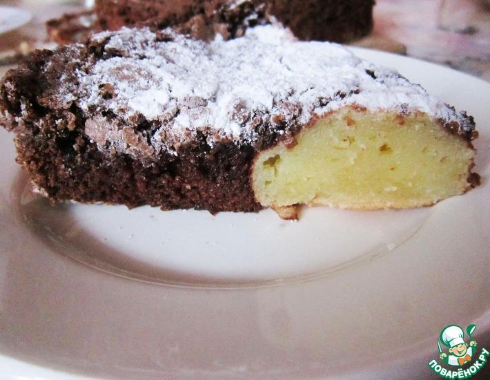 Рецепт: Шоколадный пирог с творожно-манными шариками