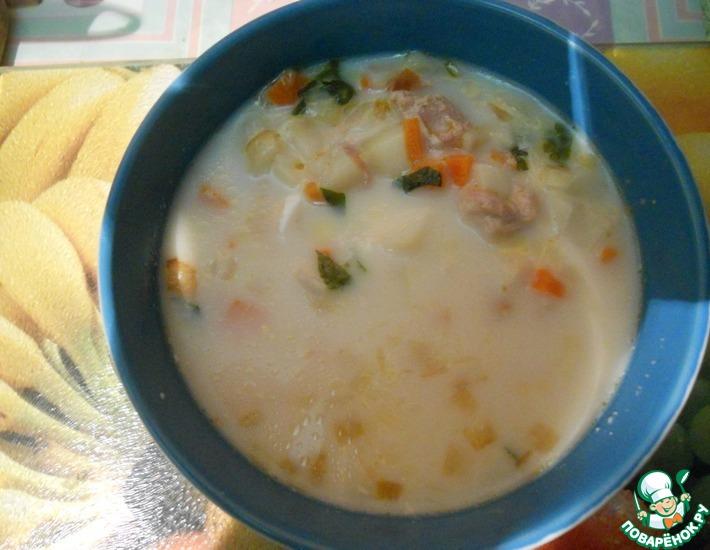 Рецепт: Суп с сельдереем и молоком