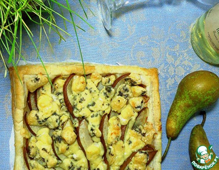Рецепт: Пирог с грушами и сыром