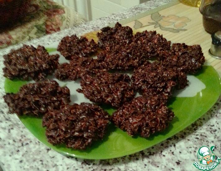 Рецепт: Шоколадно-овсяные печенья без выпечки