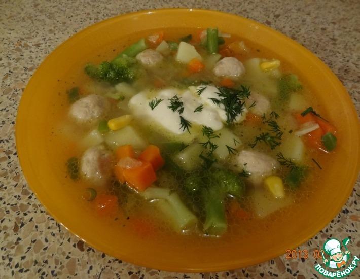 Рецепт: Суп с булгуром и овощами Праздничный салют