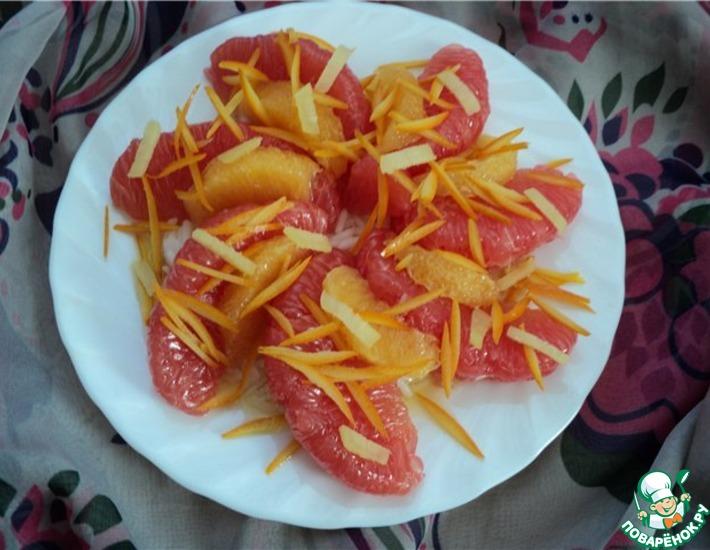 Рецепт: Желто-красный цитрусовый десерт с рисом и имбирем