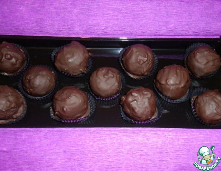 Рецепт: Шоколадные конфеты с орехами и сухофруктами