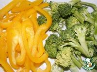 Креветки с овощами, имбирем и вишней ингредиенты