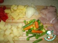 Курица с овощами Ужин в мешочках ингредиенты