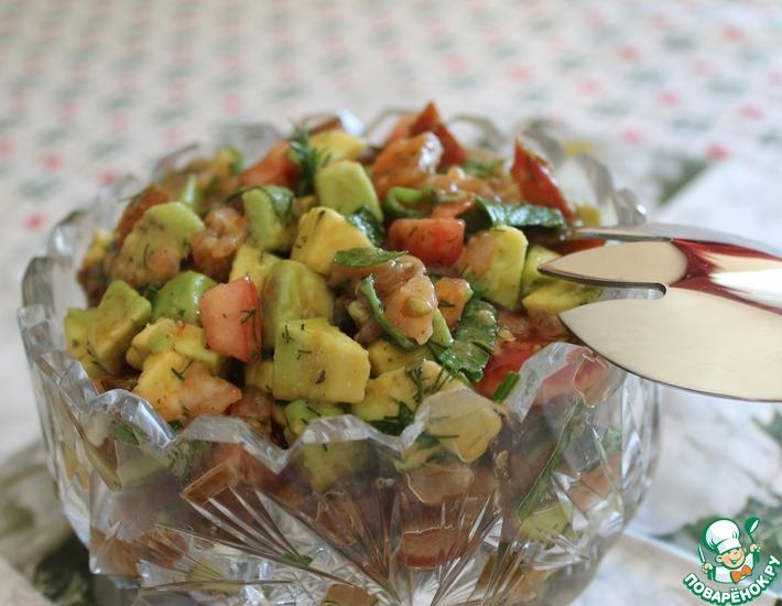 Рецепт: Салат из авокадо и семги