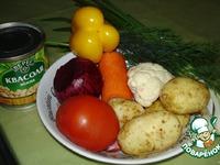 Овощной суп со свеклой и фасолью ингредиенты