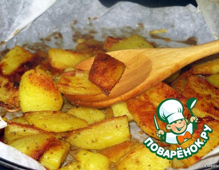 Рецепт: Картофельные ломтики с горчицей