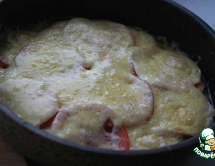 Рецепт: Баклажаны, запеченные с грибами и помидорами