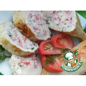 Куриная грудка, фаршированная крабовым мясом