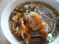 Суп с фрикадельками и яично-рисовыми блинчиками ингредиенты