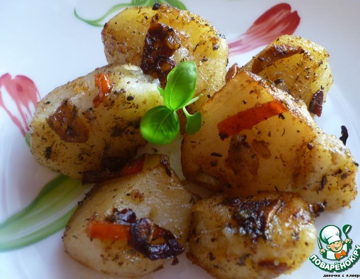 Рецепт: Картофель с чесноком и острым перцем