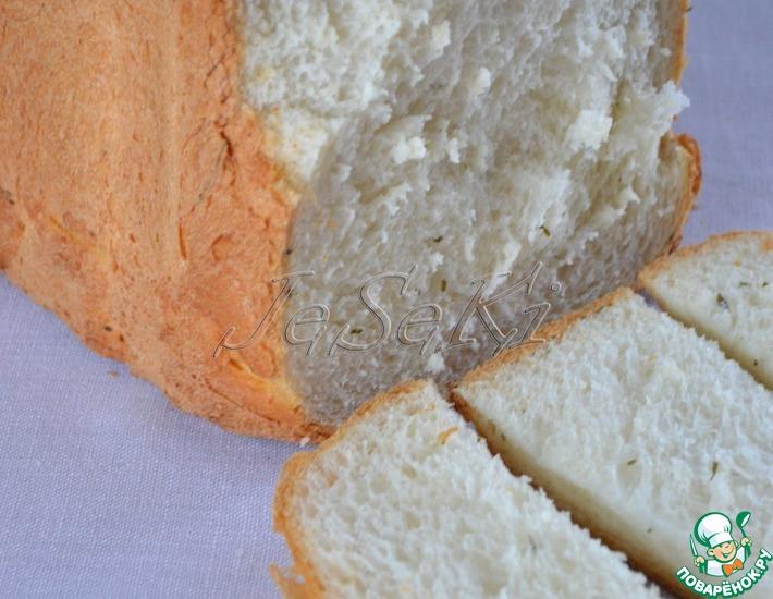 Рецепт: Кефирный хлеб с сушеной петрушкой