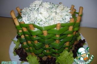 Рецепт: Луковая корзинка с картофельным салатом