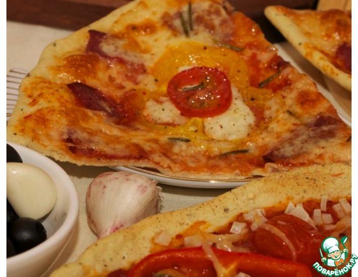 Рецепт: Пицца с моцареллой и сладким соусом чили