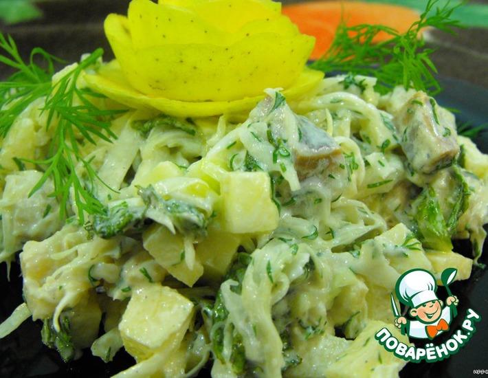 Рецепт: Скандинавский селедочный салат