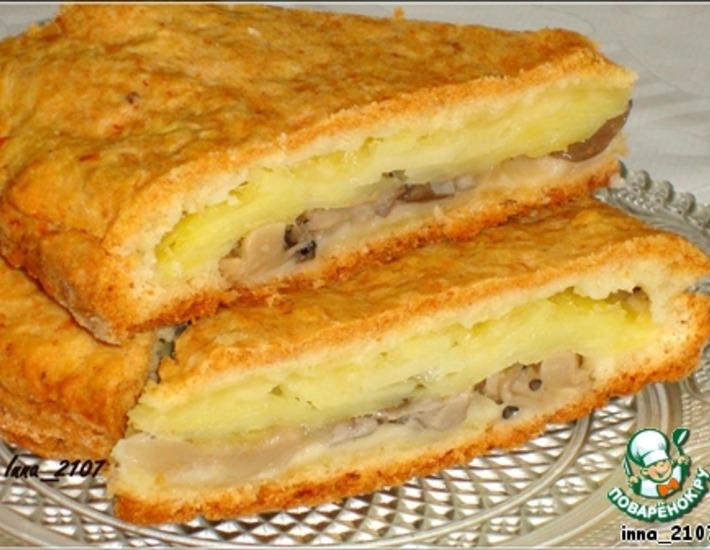 Рецепт: Пирог с картофелем и грибами