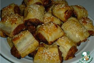 Рецепт: Закусочные пирожки с курино-луковой начинкой