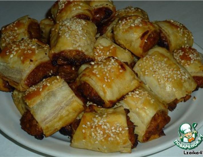 Рецепт: Закусочные пирожки с курино-луковой начинкой