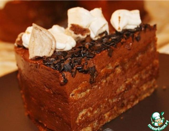 Рецепт: Шоколадно-ореховый торт