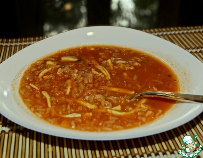 Рецепт: Суп томатный с морепродуктами