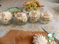 Фруктово-сметанный десерт с грецкими орехами ингредиенты