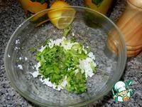 Овощной салат с творожно-огуречными шариками и грушей ингредиенты