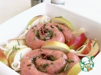Свиные колбаски запеченные с яблоком, розмарином и тимьяном ингредиенты
