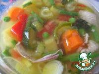 Весенний суп с кабачками и пармезаном ингредиенты