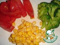 Роллы со шпинатом, овощами и сырной прослойкой ингредиенты