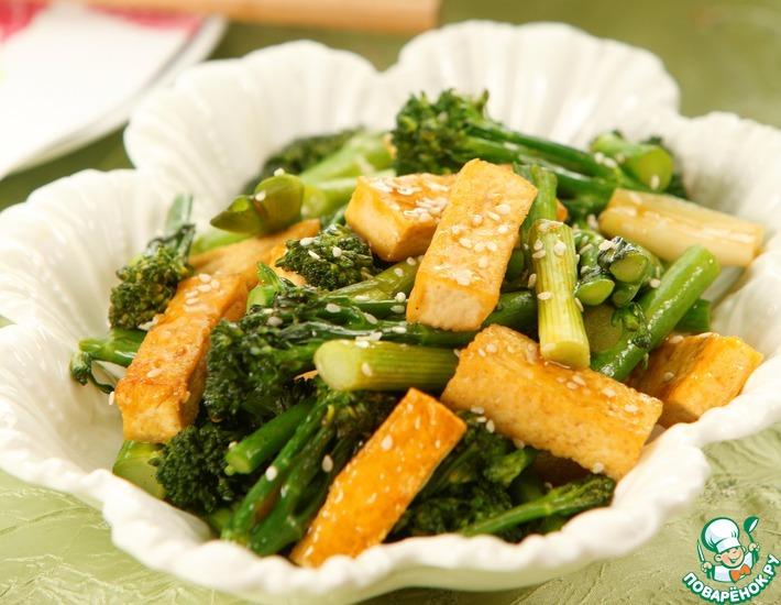 Рецепт: Брокколи с тофу по-китайски
